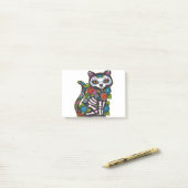 Cat Sugar Skull Mexico Calavera Dia De Los Muertos Post-it® Notes (Op bureau)