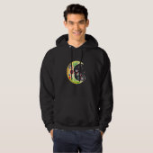 Cat Sugar Skull Mexico Calavera Moon Halloween Hoodie (Voorkant volledig)