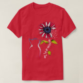 Cat Sunflower 4th Of July Meowica Merica USA Ameri T-shirt (Design voorkant)