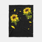 Cat Sunflower Christmas Tree Sun Flower Cat Lover  Fleece Deken (Voorkant)