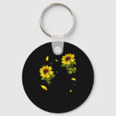 Cat Sunflower Christmas Tree Sun Flower Cat Lover  Sleutelhanger (Voorkant)