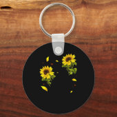 Cat Sunflower Christmas Tree Sun Flower Cat Lover  Sleutelhanger (Voorkant)