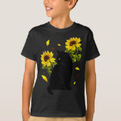 Cat Sunflower Christmas Tree Sun Flower Cat Lover  T-shirt (Voorkant)