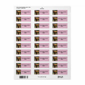 CAT SUNGLASSES PINK Return Address Labels (Full Sheet)