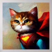 Cat Superheld Poster (Voorkant)