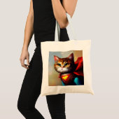Cat Superheld Tote Bag (Voorkant (product))