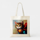 Cat Superheld Tote Bag (Achterkant)