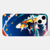 Cat Surf Case-Mate iPhone Case (Achterkant (horizontaal))
