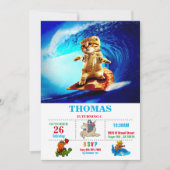 Cat Surfing Pizza Kaart (Voorkant)