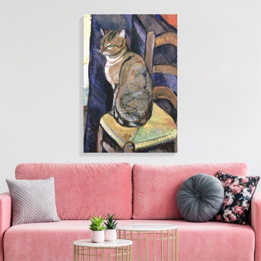 Cat, Suzanne Valadon Canvas Afdruk (Insitu (Woonkamer))