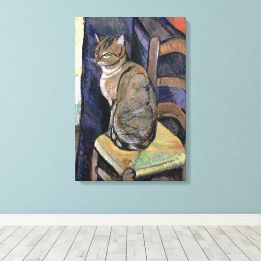 Cat, Suzanne Valadon Canvas Afdruk (Insitu (Houten vloer))
