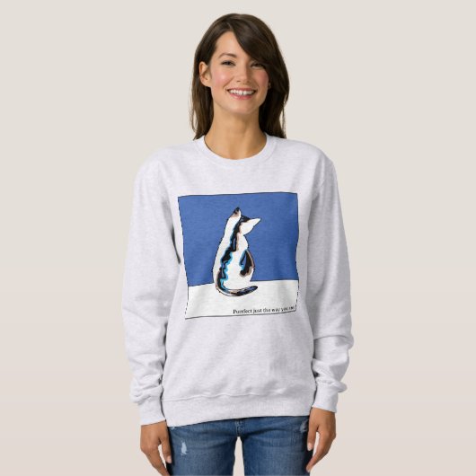 Cat sweatshirt blauw (Voorkant volledig)