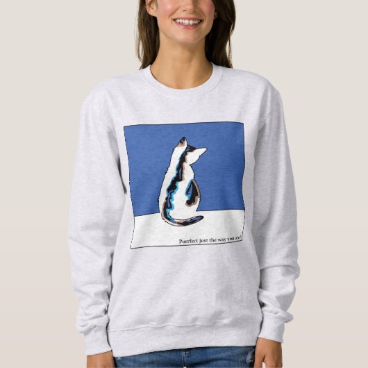 Cat sweatshirt blauw (Voorkant)