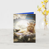 Cat Sympathcard Kaart (Gele Bloem)