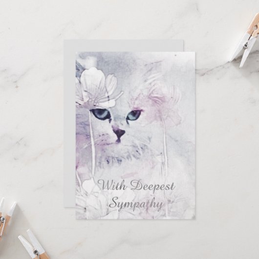 Cat Sympathcard Kaart (Voorkant / Achterkant in situ)