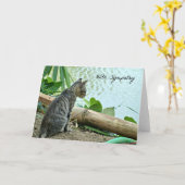 Cat Sympathcard Kaart (Gele Bloem)
