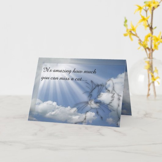 Cat Sympathie - Sorry voor je verlies Kaart (Gele Bloem)