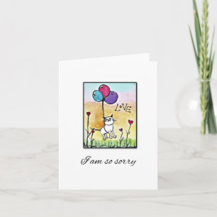Cat Sympathy Card, het spijt me zo, verlies van hu Kaart
