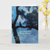 Cat Sympathy Custom Name Sympathy Card Kaart (Gele Bloem)