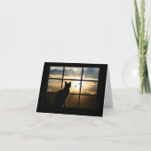 Cat Sympathy Loss of Cat with Beautiful Silhouette Kaart (Voorkant)