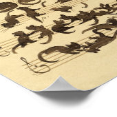 Cat Symphony, 1868, ingediend door Moritz von Schw Poster (Hoek)