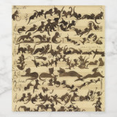 Cat Symphony, 1868, ingediend door Moritz von Schw Wijn Etiket (Enkel label)