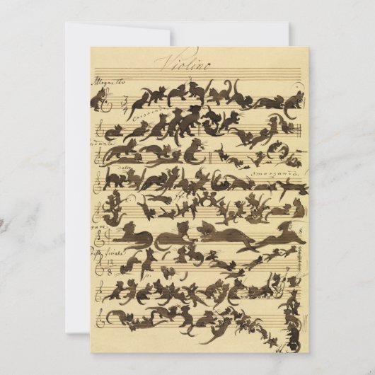 Cat Symphony door Moritz von Schwind Bedankkaart (Voorkant)