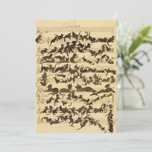 Cat Symphony door Moritz von Schwind Bedankkaart (Staand voorkant)