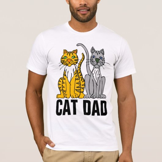 CAT-T-SHIRTS VAN MANNEN VAN KAT-DAD T-SHIRT (Voorkant)