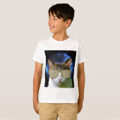 CAT T-shirts voor jongens, kinder SPACE CAT (Voorkant volledig)