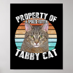 Cat Tab Grappige Kat Liefhebber Cadeaus voor Manne Poster