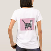 Cat Tabby Pastel Cats Girls Rose Pink Pets T-shirt (Achterkant)