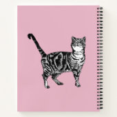 Cat Tabby Pastel Cats Womens Rose Pink Pets Notitieboek (Achterkant)