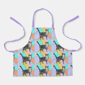Cat Tabby Pattern Pastel Cats Girls Childs Apron Schort (Voorkant)