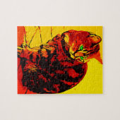 CAT TABBY WATERVERF JIGSAW Puzzle Legpuzzel (Horizontaal)