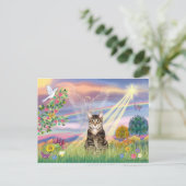 Cat (tablet) - Cloud Angel Briefkaart (Staand voorkant)