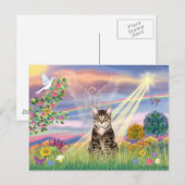 Cat (tablet) - Cloud Angel Briefkaart (Voorkant / Achterkant)