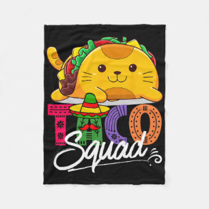 Cat Taco Squad Cinco De Mayo Schattige Funny Mexic Fleece Deken