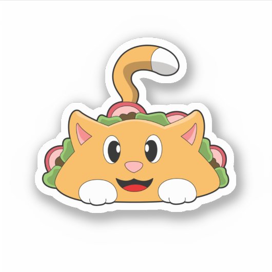 Cat Taco Sticker (Voorkant)