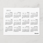 Cat Tail-kalender ~ briefkaart (Achterkant)