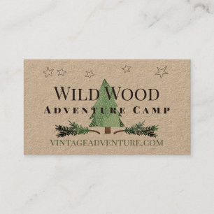 Cat Tail Pinecones Pine Tree Theme  Visitekaartje