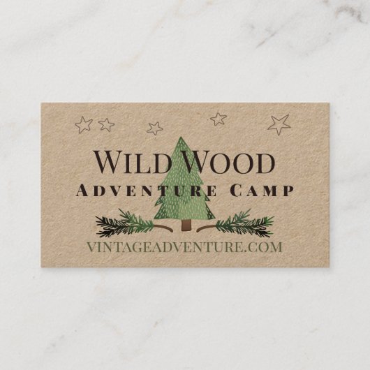 Cat Tail Pinecones Pine Tree Theme  Visitekaartje (Voorkant)