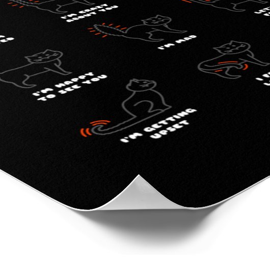 Cat Tail Speak Cat Kitten Meow Animal Poster (Hoek)