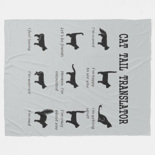 CAT-TAILTRANSLATOR FLEECE DEKEN (Voorkant (Horizontaal))