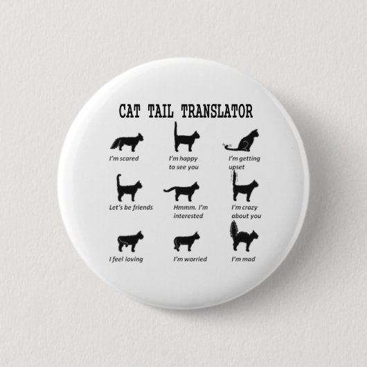 CAT-TAILTRANSLATOR RONDE BUTTON 5,7 CM (Voorkant)