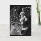 Cat Taking A Selfie Santa Christmas Xmas Pajamas H Kaart (Voorkant)