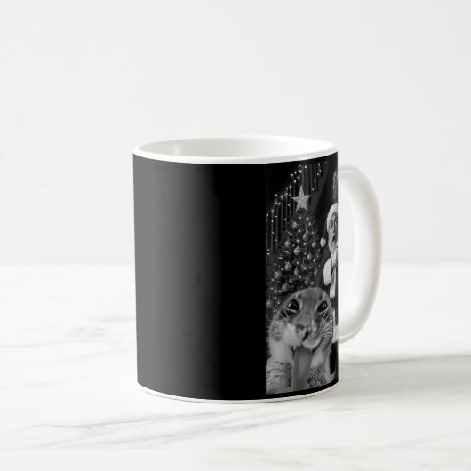 Cat Taking A Selfie Santa Christmas Xmas Pajamas H Koffiemok (Voorkant rechts)