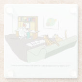 Cat Talk Glazen Onderzetter (Achterkant)