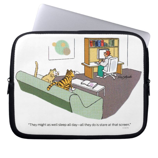 Cat Talk Laptop Sleeve (Voorkant)