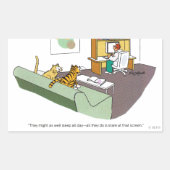 Cat Talk Rechthoekige Sticker (Voorkant)